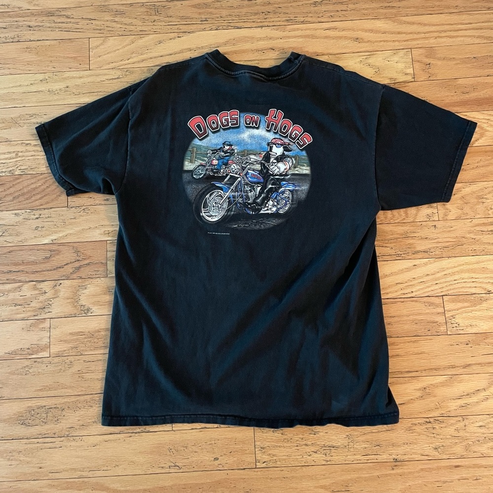 Big Dogs T Shirt - XL Dogs on Hogs - Black
